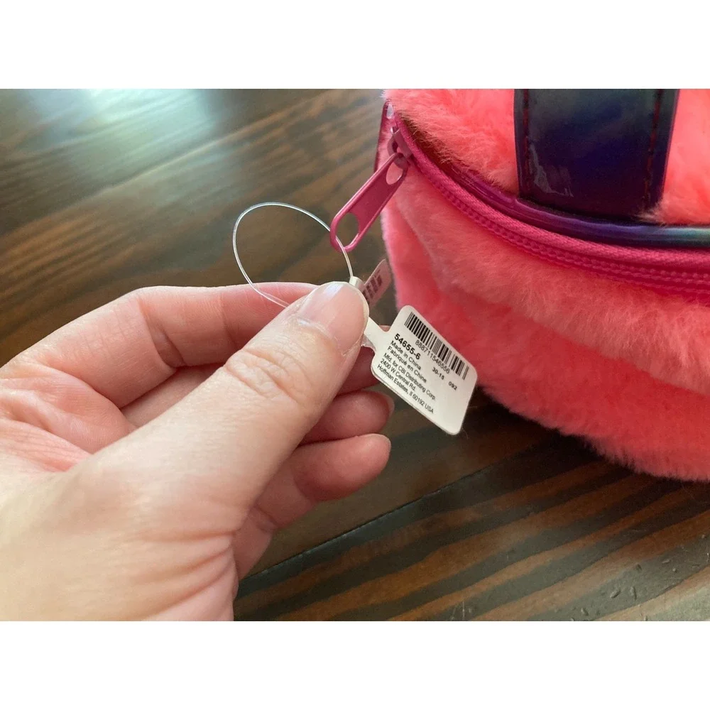 Claire's Izzy The Bear Pink Makeup Girls Bag Rainbow Ears Expressive Eyes